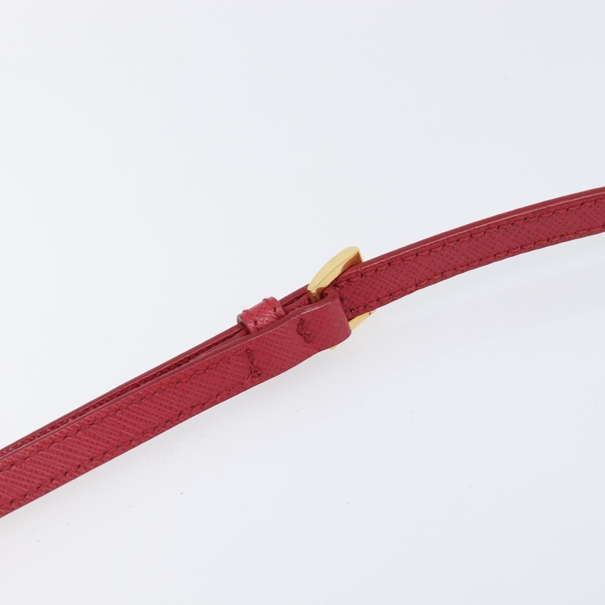 Prada Bow Wallet on Strap Saffiano Leather, Red, Leather, Crossbody Bag