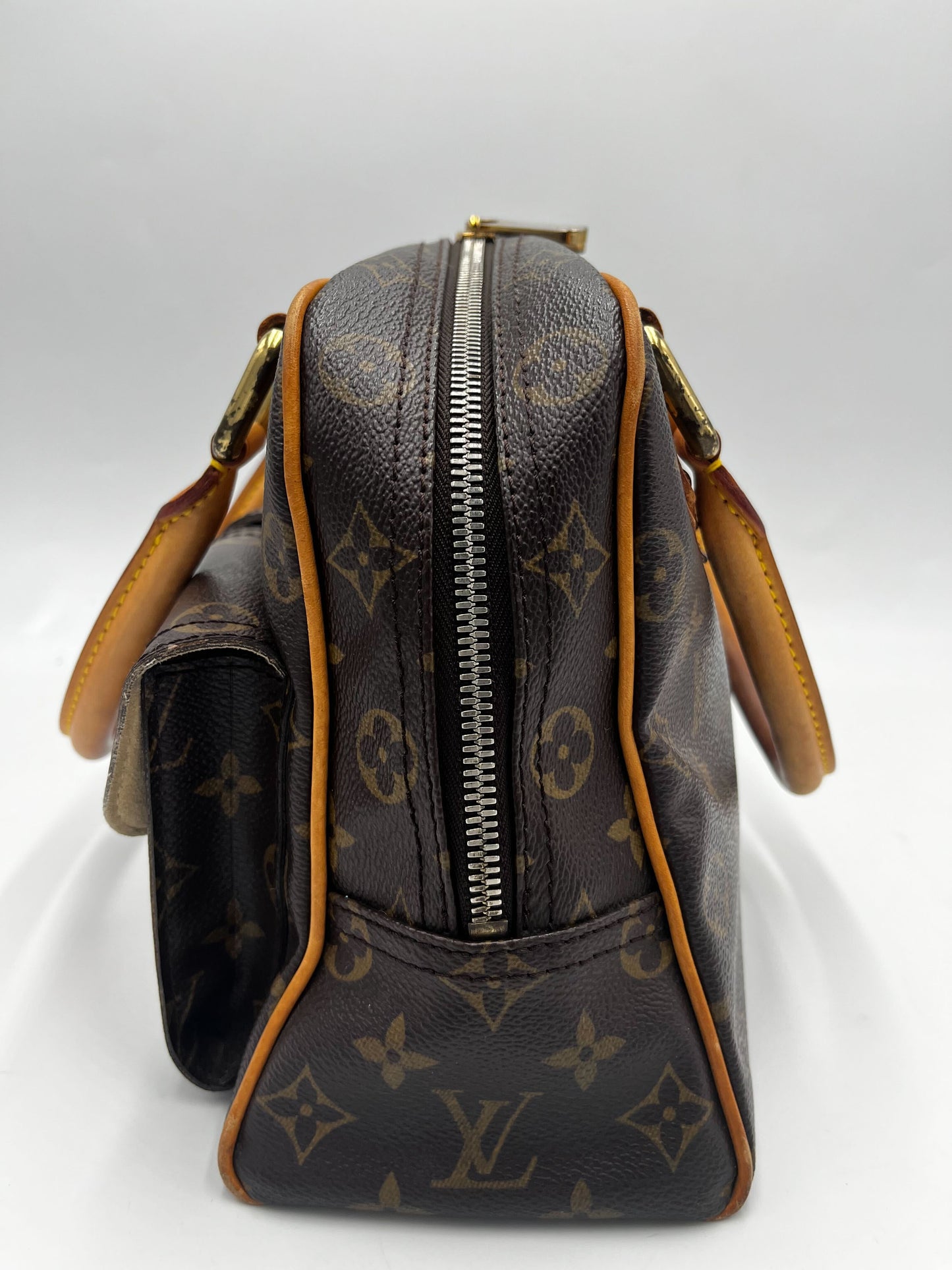Louis Vuitton Manhattan Handbag Monogram Canvas, BROWN, CANVAS, Handbag