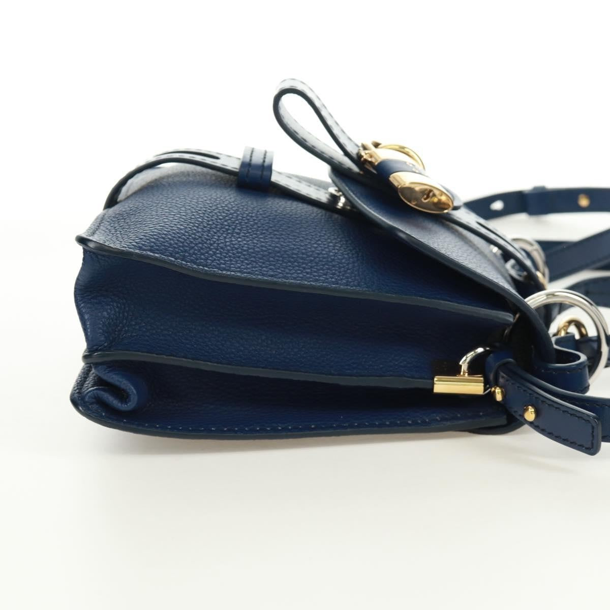 Chloe Aby Day Leather, Blue, Leather, Handbag