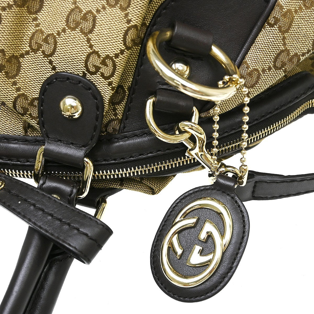 Gucci Sukey Boston GG Canvas, Beige, Canvas, Handbag
