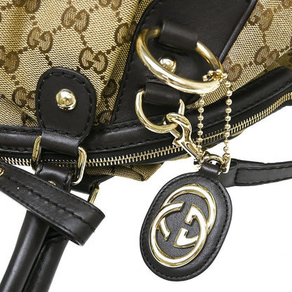 Gucci Sukey Boston GG Canvas, Beige, Canvas, Handbag
