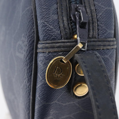 Christian Dior Vintage Honeycomb Canvas, Navy, Canvas, Shoulder Bag