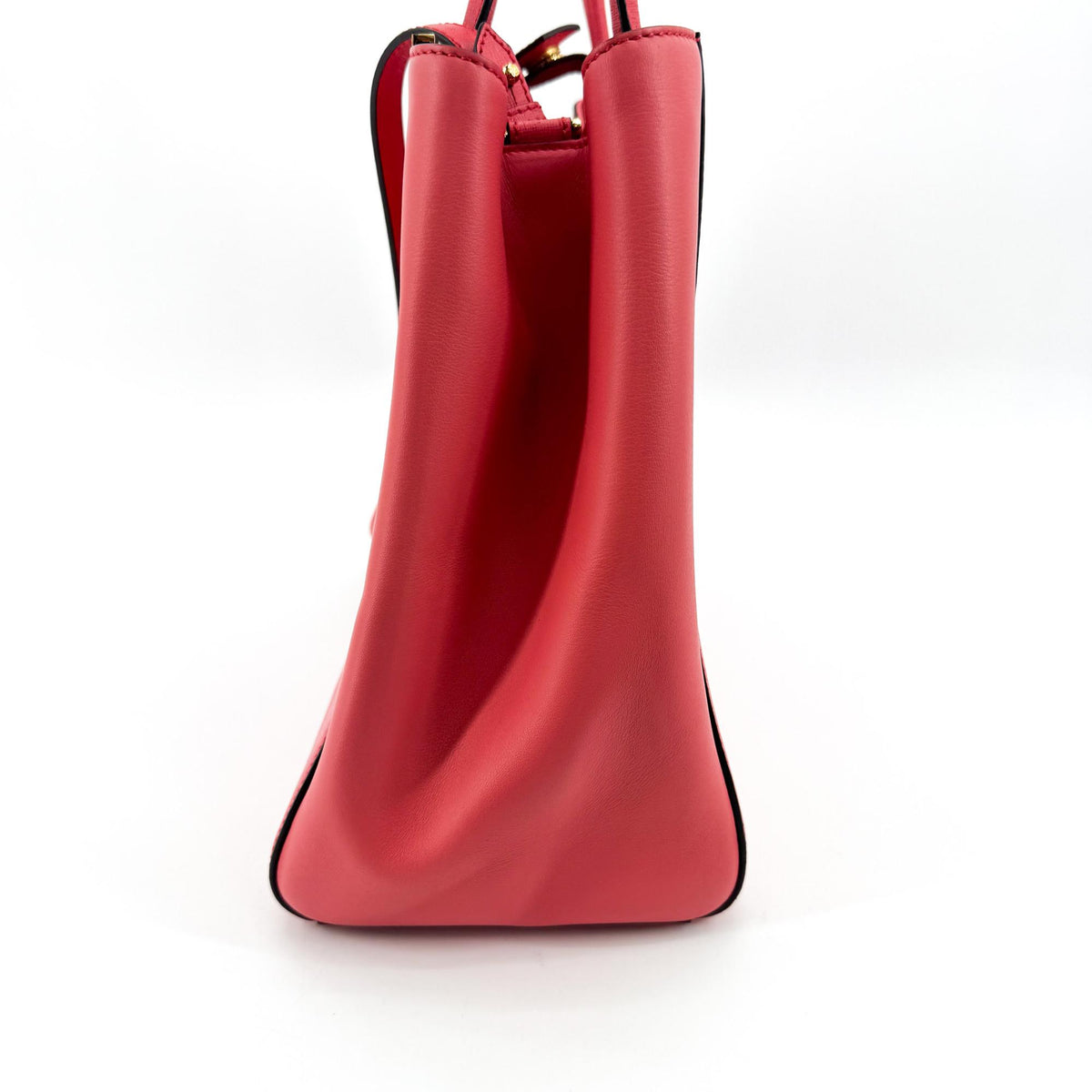 Fendi 2Jours Leather, Red, Leather, Handbag