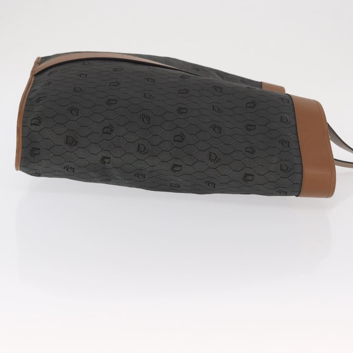 Christian Dior Vintage Honeycomb Canvas, Black, Canvas, Shoulder Bag
