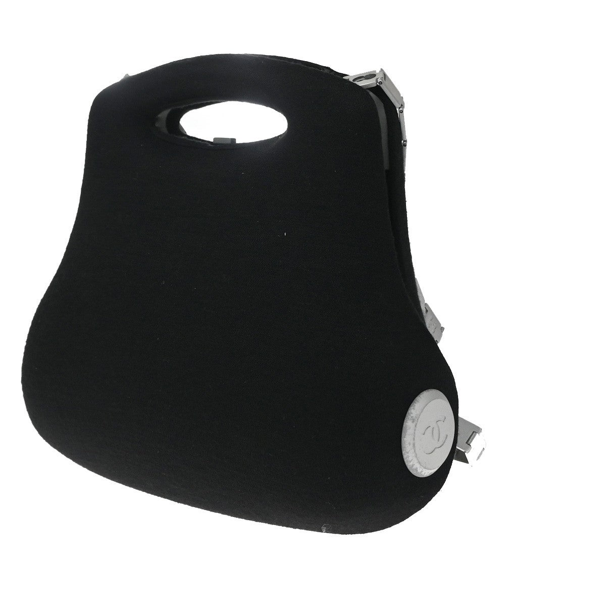 Chanel Millennium 2005 Jersey, Black, Canvas, Handbag