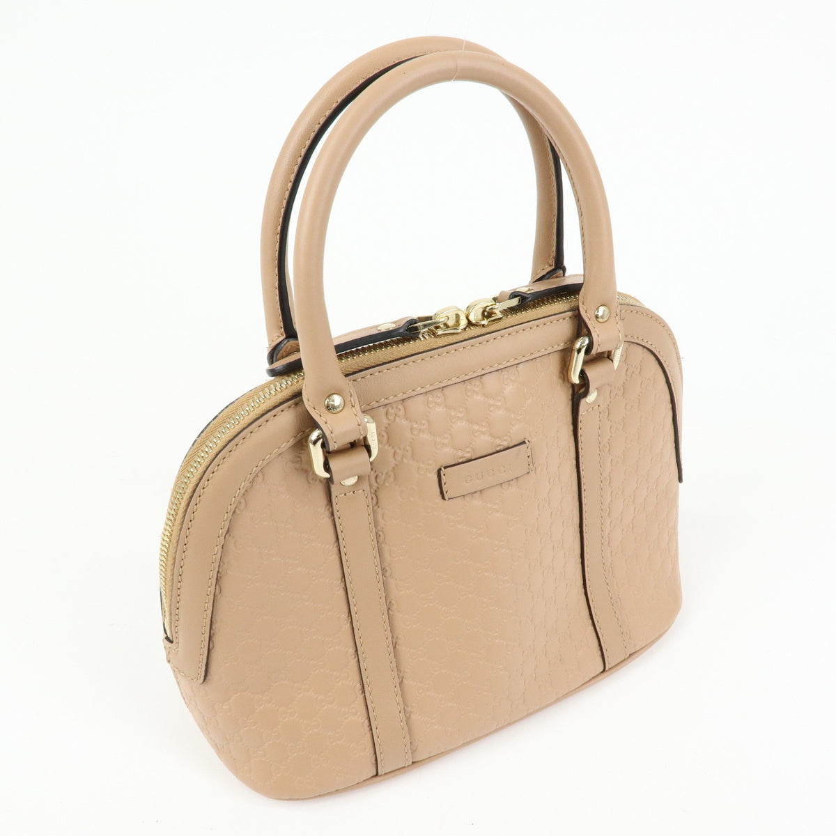 Gucci Convertible Dome Satchel Microguccissima Leather, Beige, Leather, Handbag