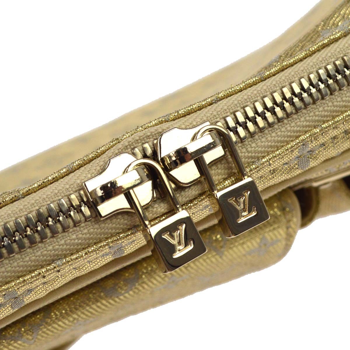 Louis Vuitton McKenna Mini Lin, Gold, Canvas, Shoulder Bag