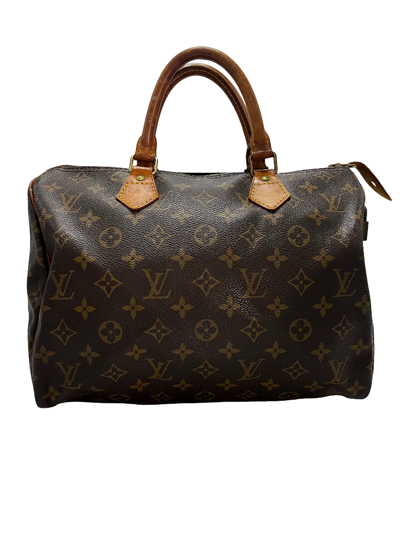 Louis Vuitton Speedy Monogram Canvas, Brown, Canvas, Handbag
