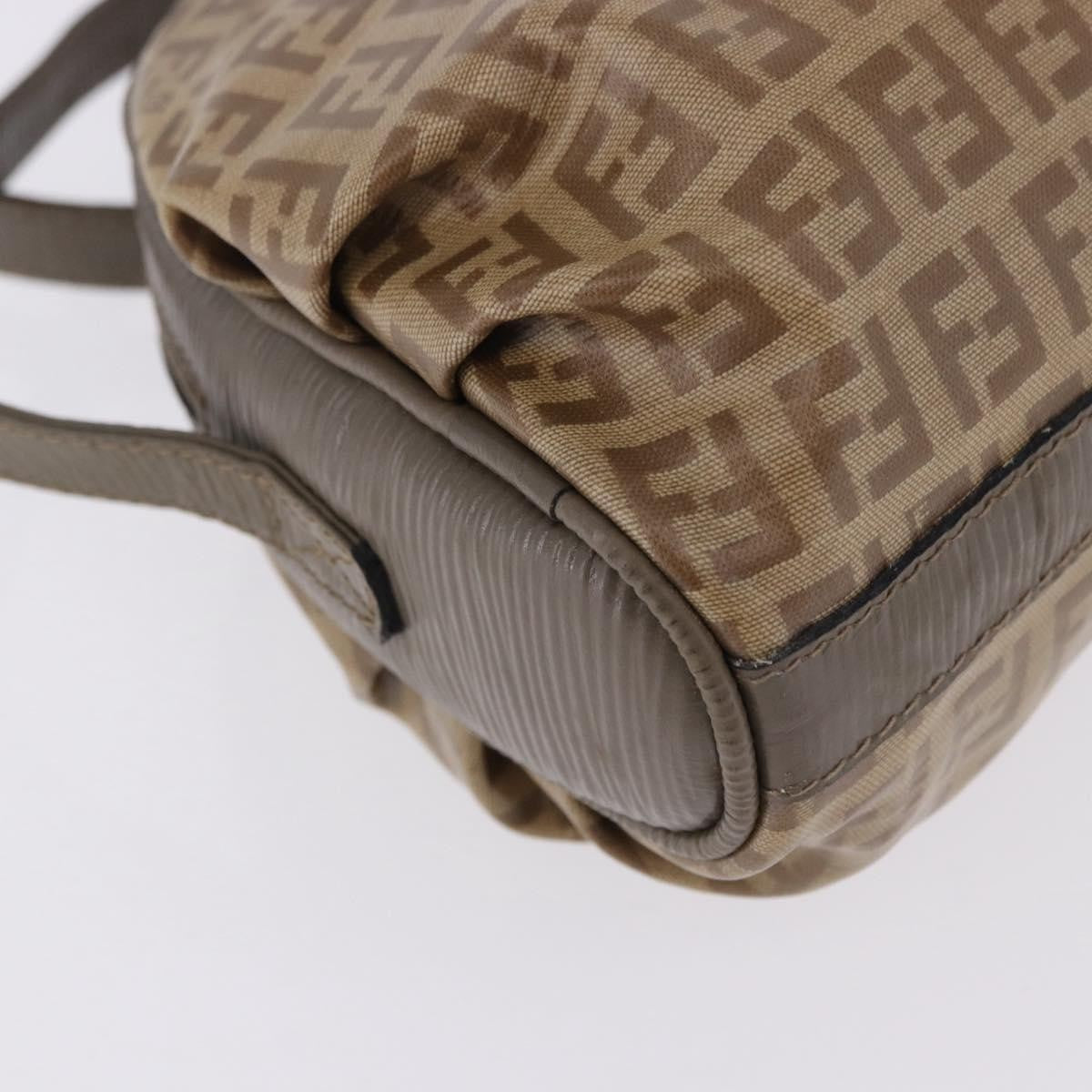 Fendi Shoulder Zucchino Canvas, Beige, Canvas, Shoulder Bag