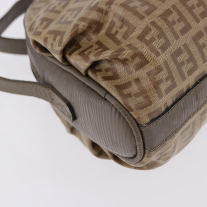 Fendi Shoulder Zucchino Canvas, Beige, Canvas, Shoulder Bag