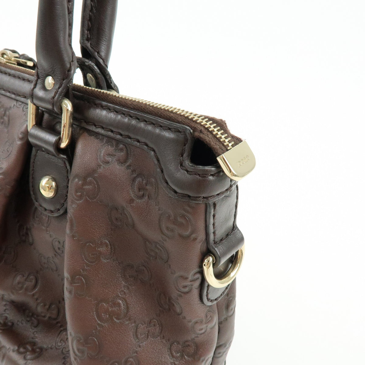 Gucci Sukey Top Handle Satchel Guccissima Leather, Brown, Leather, Handbag