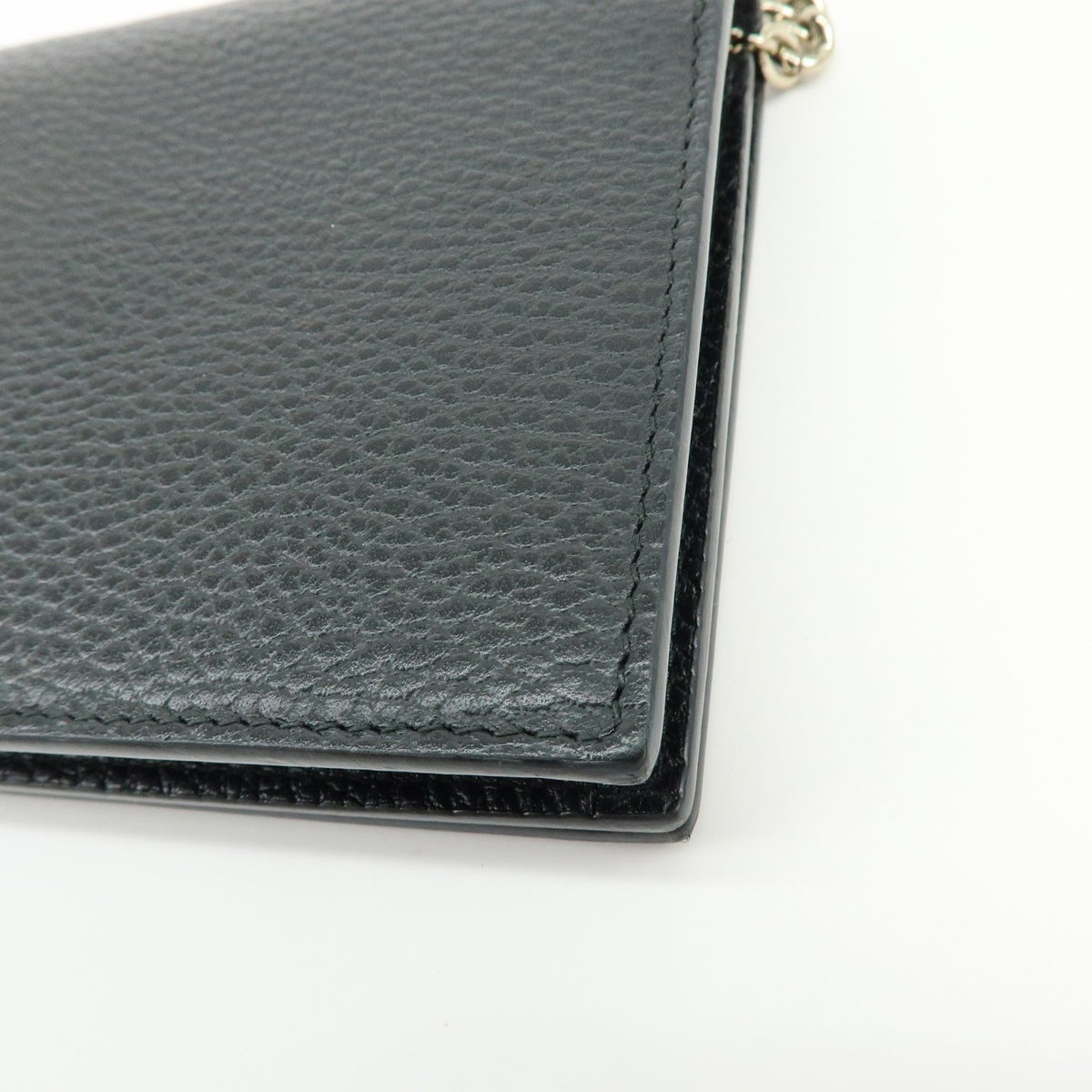 Gucci Betty Chain Wallet (Outlet) Leather, Black, Leather, Crossbody Bag