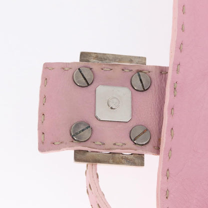 Fendi Selleria Baguette Leather, Pink, Leather, Handbag