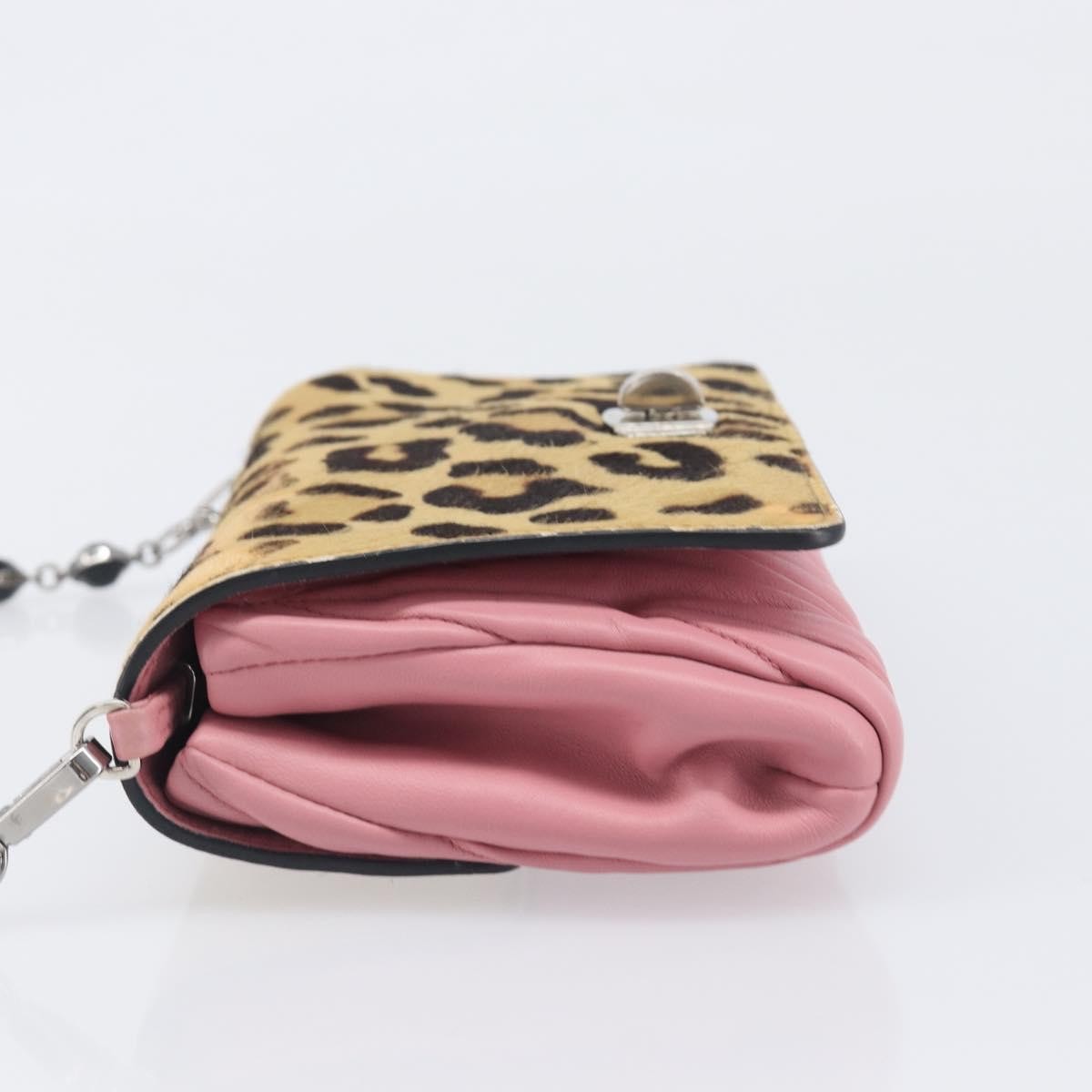 Miu Miu Convertible Flap Haircalf & Matelassé Nappa Leather, Pink, Calfskin, Crossbody Bag
