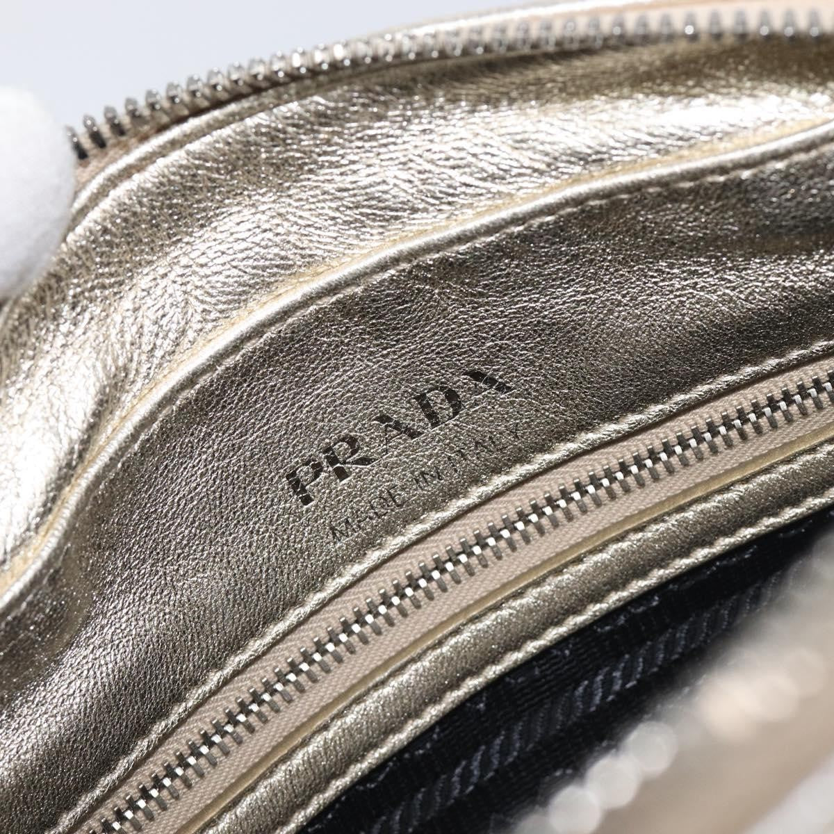 Prada Camera Diagramme Quilted Leather, Metallic, Leather, Shoulder Bag