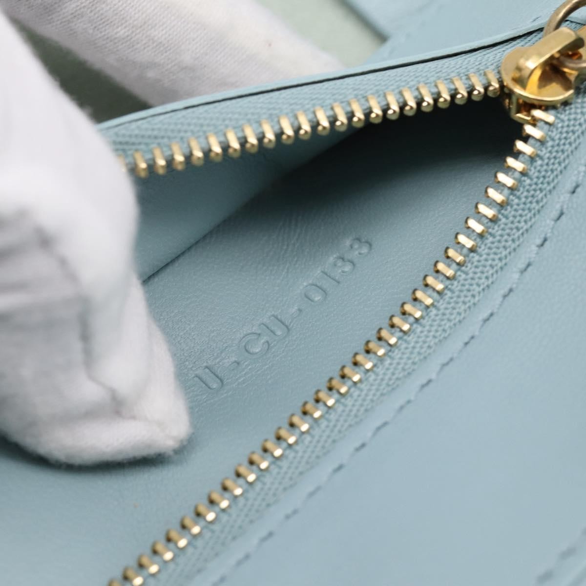 Celine Horizontal Bi-Cabas Leather, Blue, Leather, Tote Bag