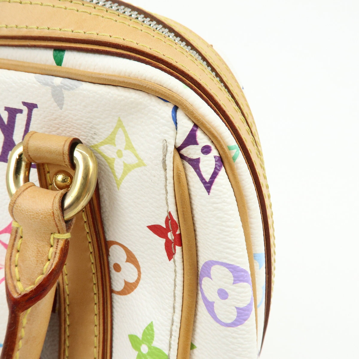 Louis Vuitton Priscilla Monogram Multicolor, White, Canvas, Handbag