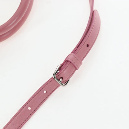 Miu Miu Crystal Turnlock Convertible Satchel Leather, Pink, Leather, Shoulder Bag
