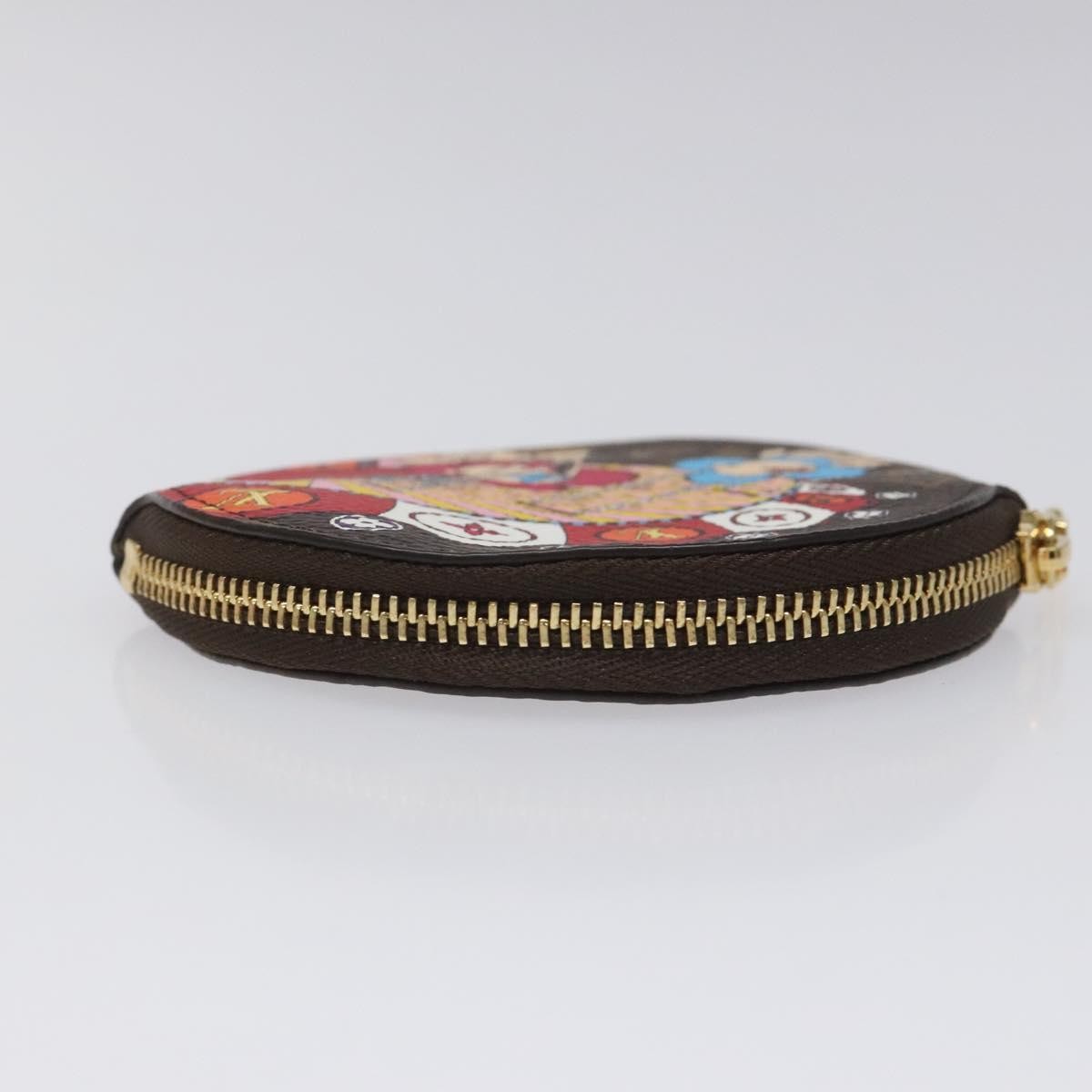Louis Vuitton Round Coin Purse Limited Edition Vivienne Xmas Monogram Canvas, Multicolour, Canvas, Wallet