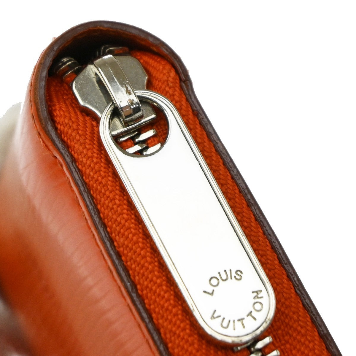 Louis Vuitton Zippy Organizer Epi Leather, Orange, Leather, Wallet