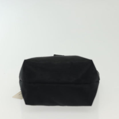 Celine Circle Logo Pouch Nylon, Black, Nylon, Clutch