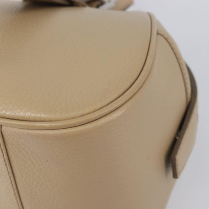 Burberry Belted Boston Leather, Beige, Leather, Handbag