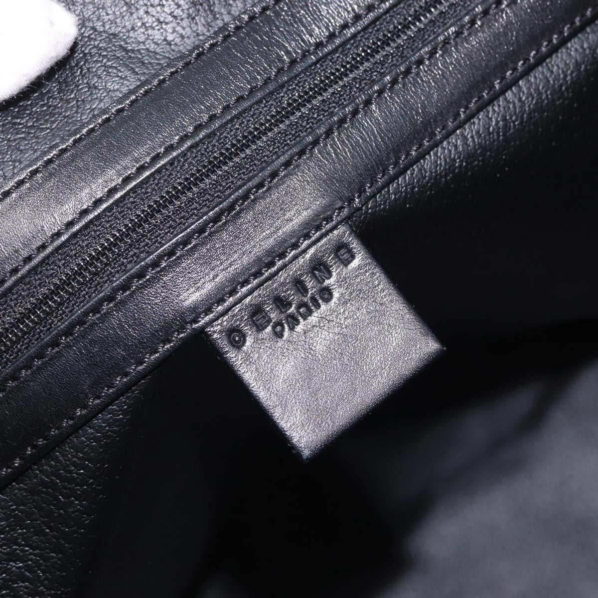 Celine Vintage Macadam Canvas and Leather, Black, Canvas, Shoulder Bag