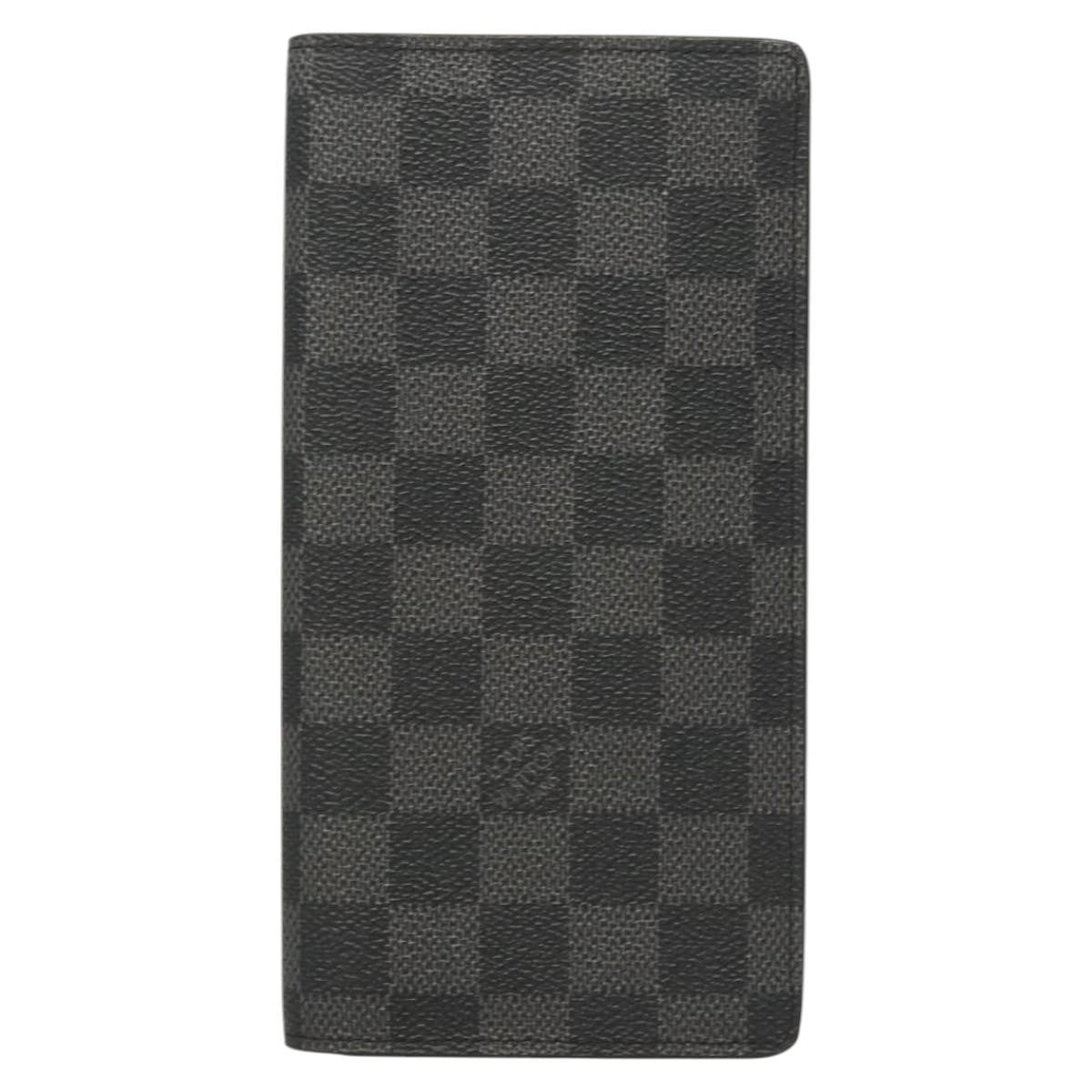 Louis Vuitton Brazza Long Bifold Damier, Gray, Canvas, Wallet