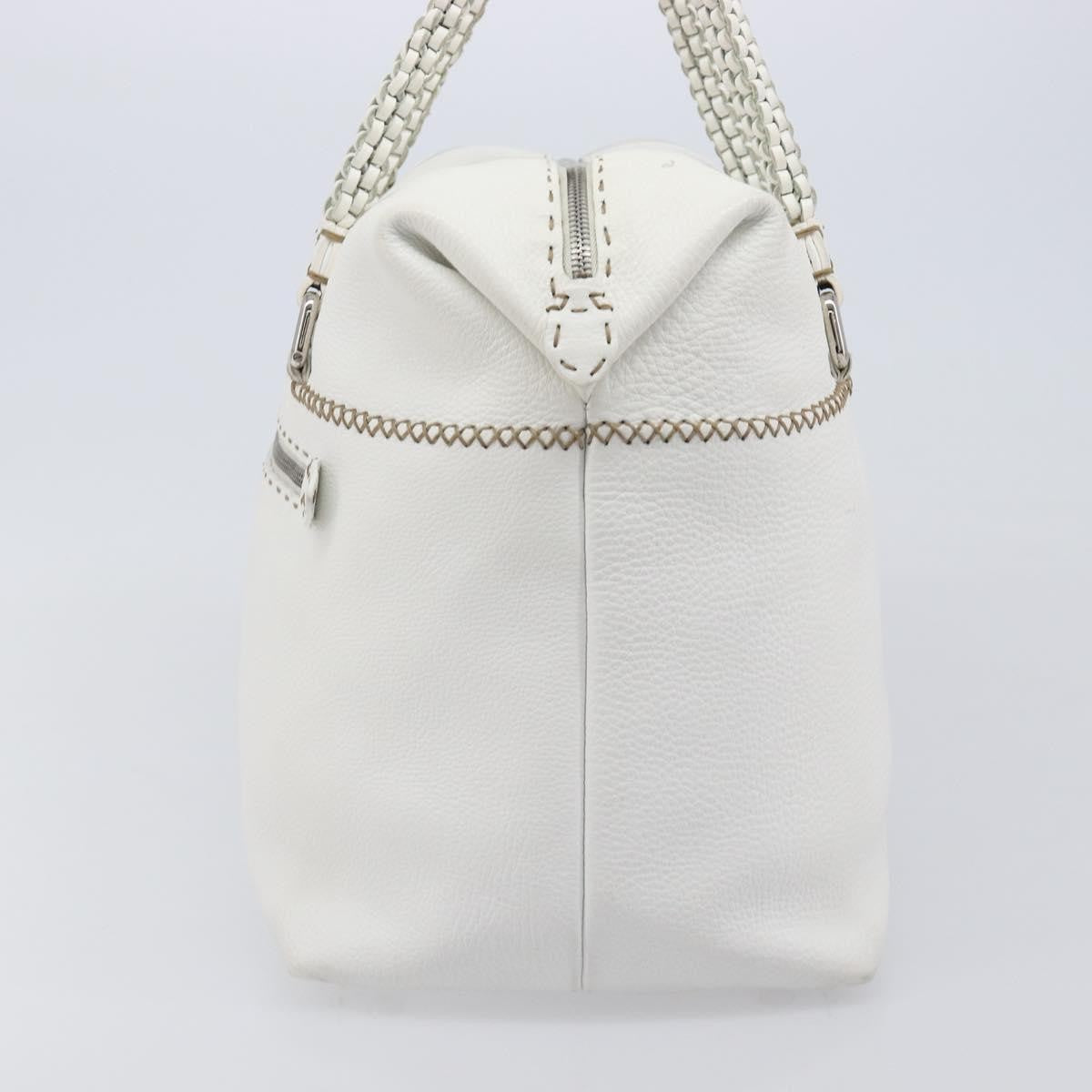 Fendi Selleria 2Bag Leather, White, Leather, Handbag