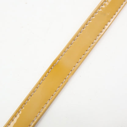 Christian Dior Vintage Lady Dior Cannage Quilt Patent, Yellow, Patent Leather, Handbag