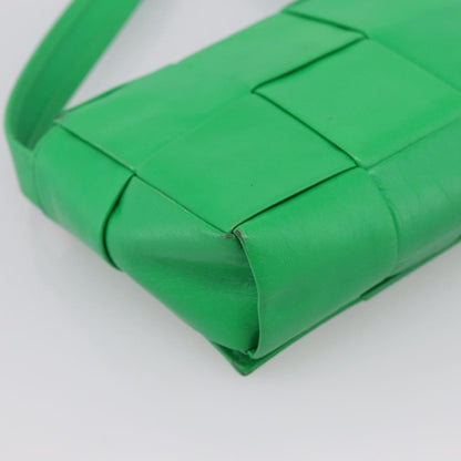 Bottega Veneta Cassette Maxi Intrecciato Leather, Green, Leather, Clutch