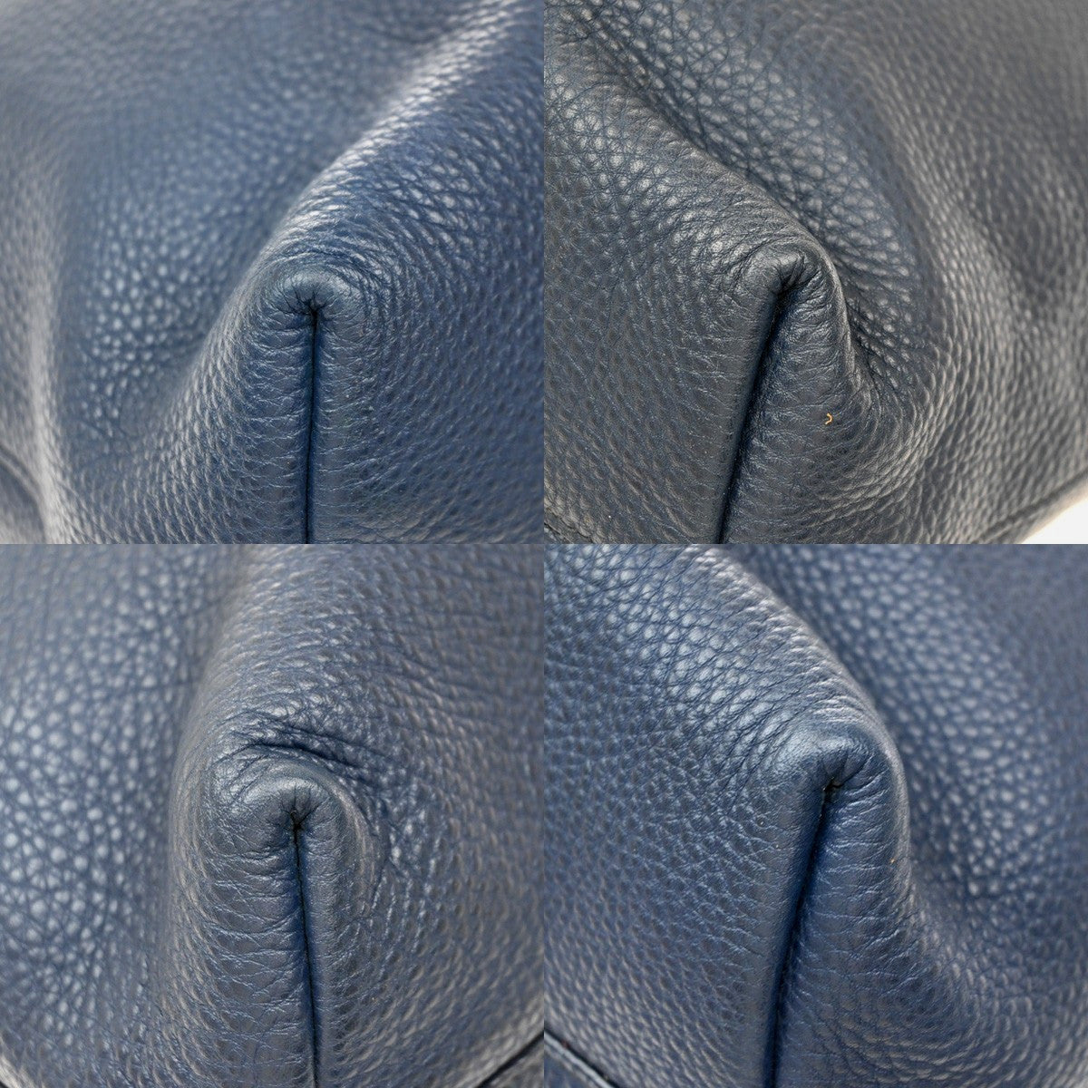 Prada Convertible Shopper Tote Vitello Daino, Navy, Leather, Tote Bag