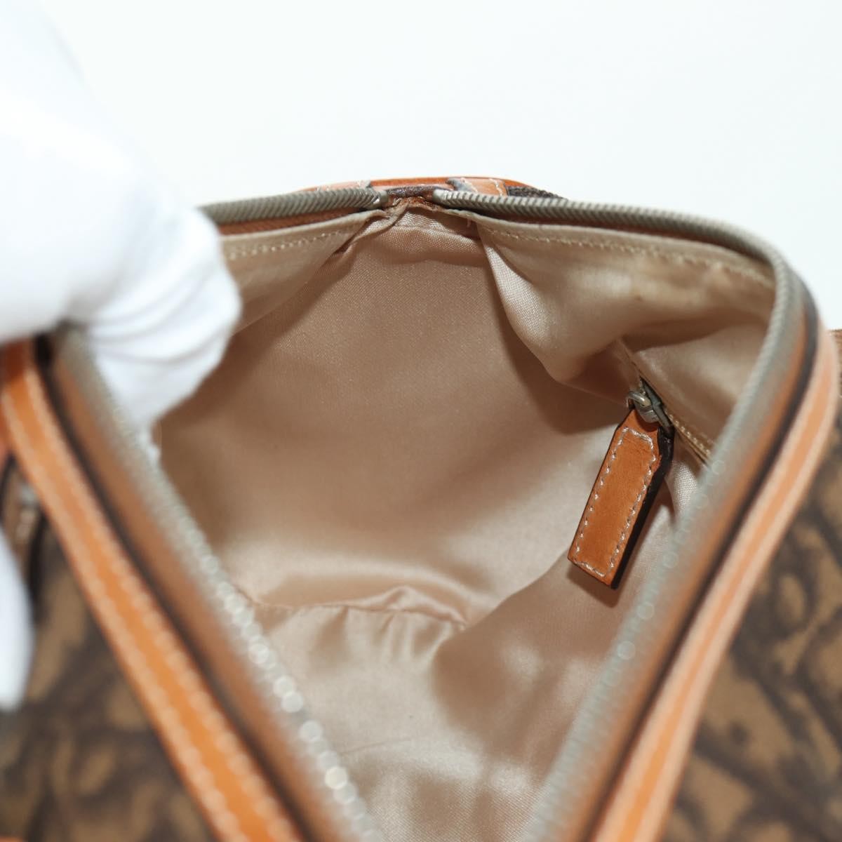 Christian Dior Vintage Trotter Romantique Boston Diorissimo Coated Canvas, Brown, Canvas, Handbag