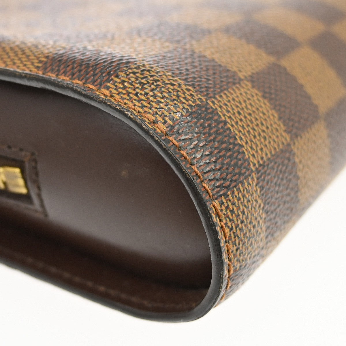 Louis Vuitton Pochette Saint Louis Damier Ebene, Brown, Canvas, Clutch
