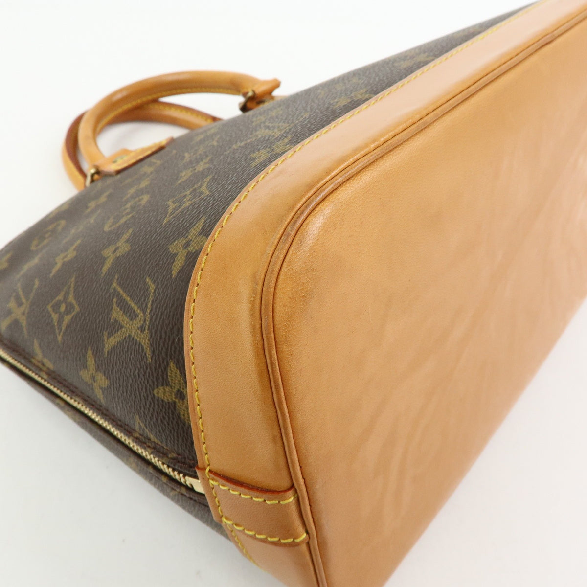Louis Vuitton Alma Monogram Canvas, Brown, Canvas, Handbag