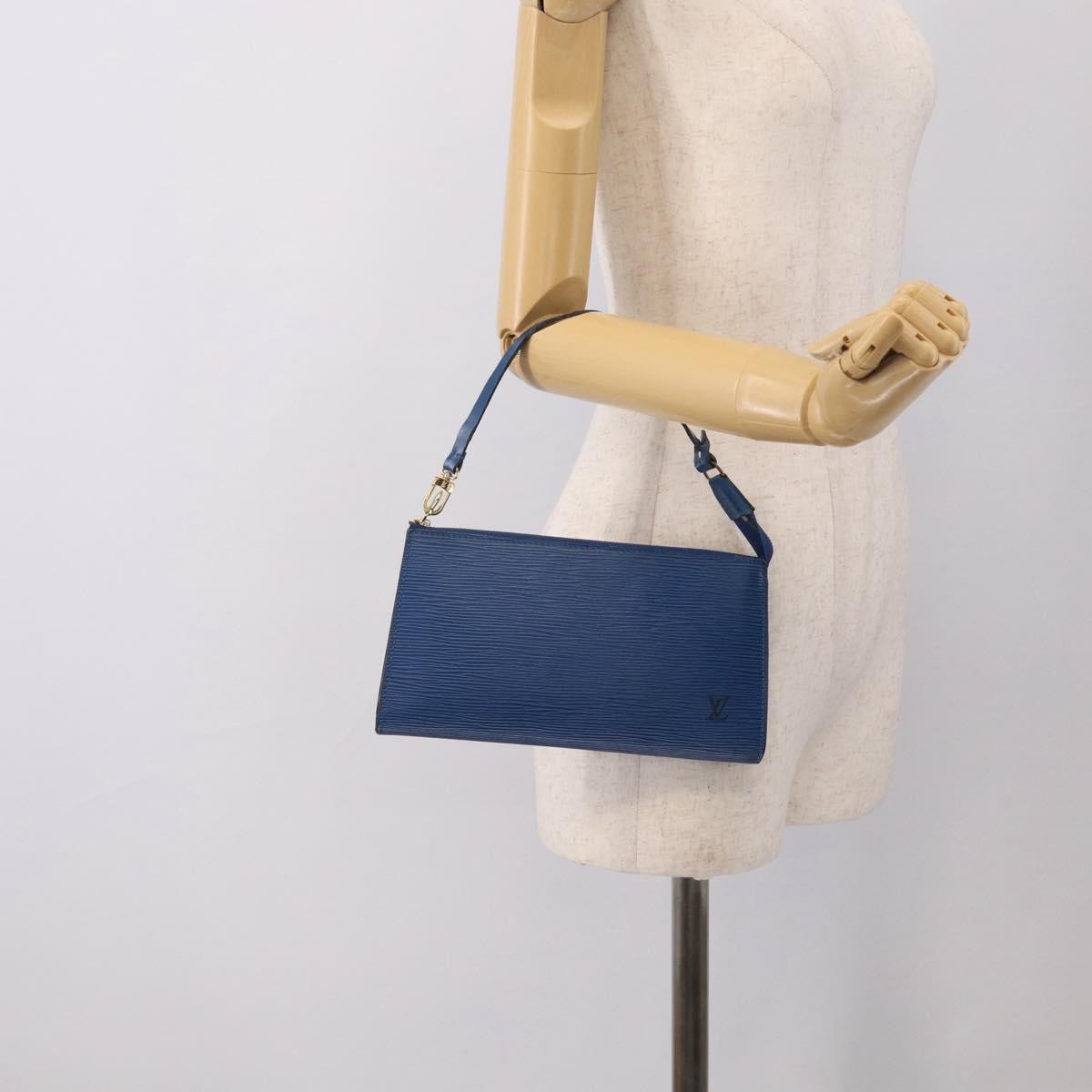 Louis Vuitton Pochette Accessoires Epi Leather, Blue, Leather, Clutch