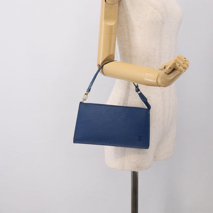 Louis Vuitton Pochette Accessoires Epi Leather, Blue, Leather, Clutch