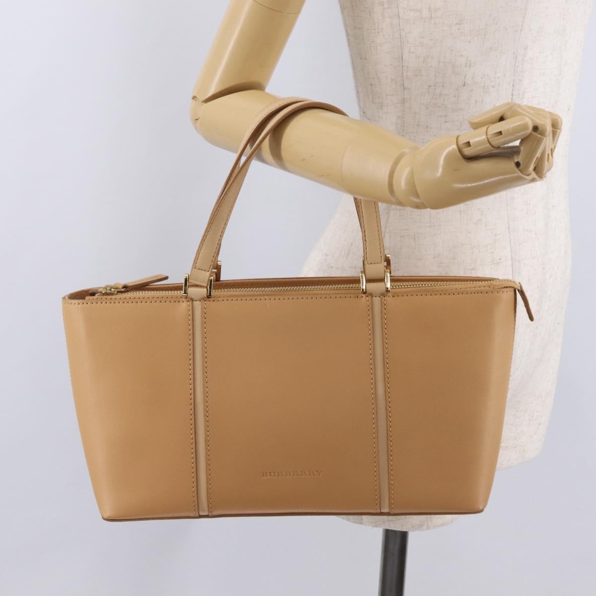 Burberry Handbag Leather, Beige, Leather, Handbag