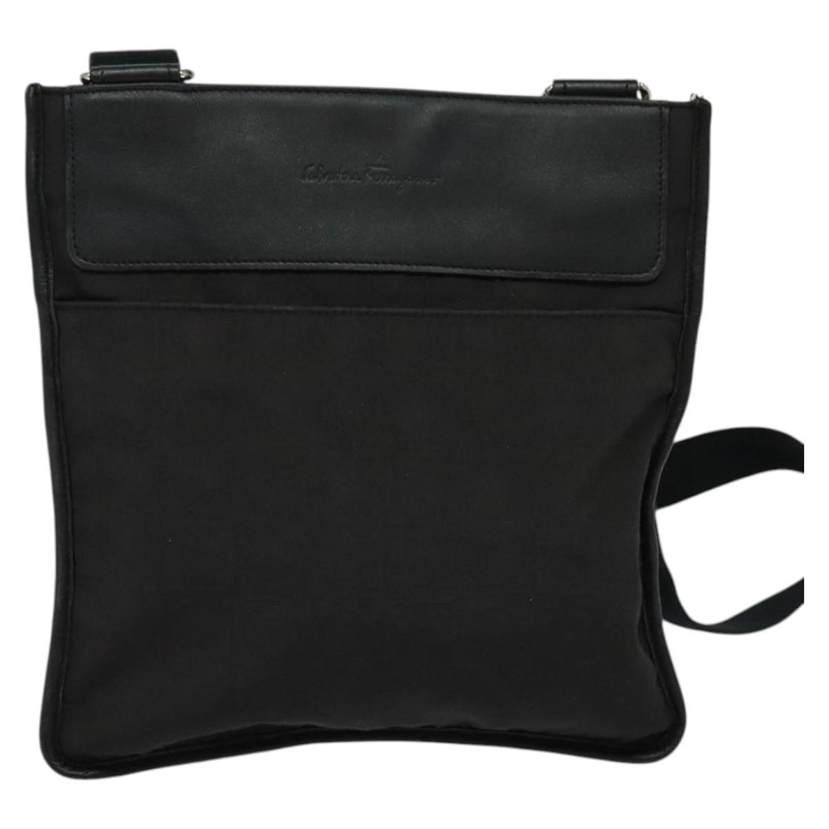 Salvatore Ferragamo Vintage Nylon, Black, Nylon, Shoulder Bag