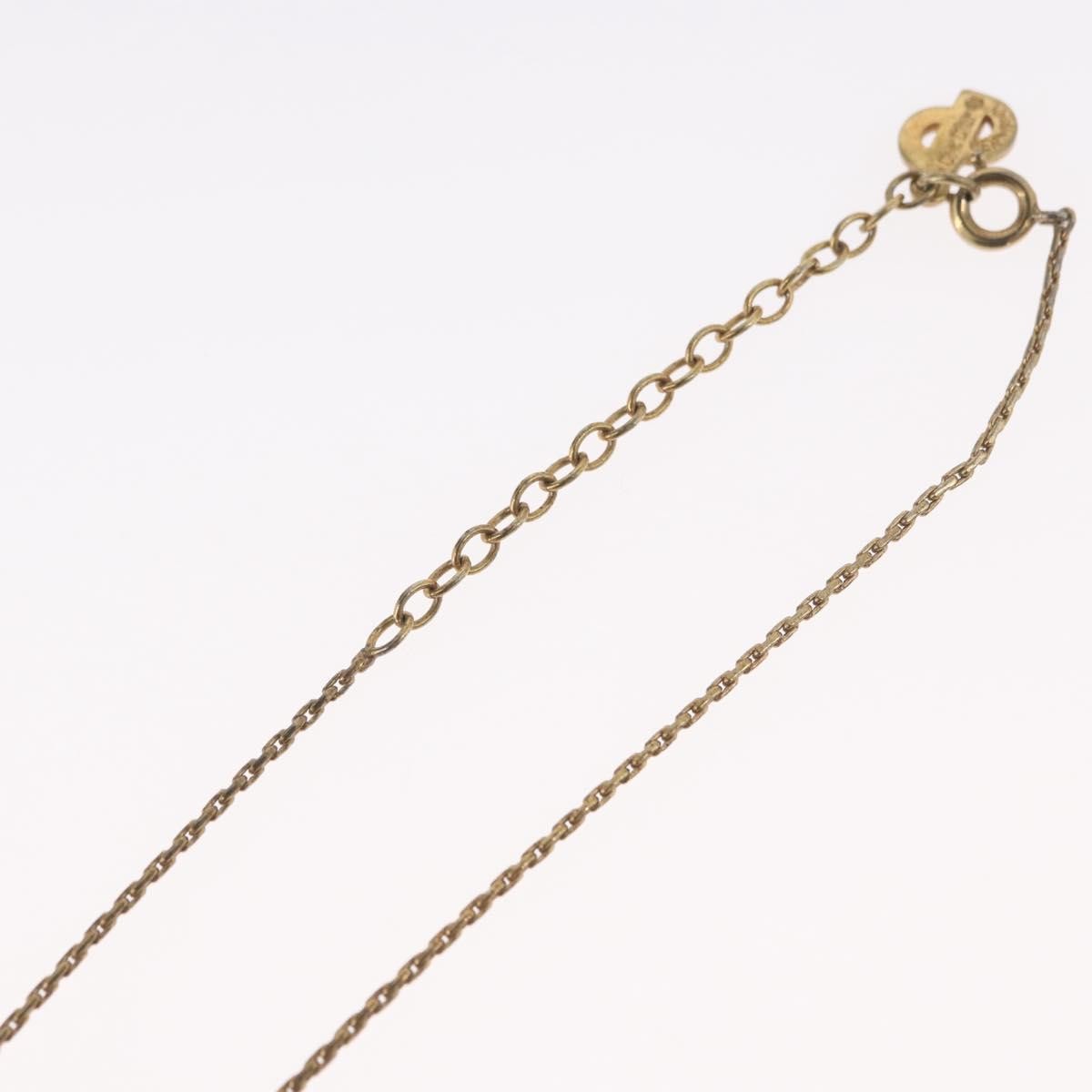 Christian Dior CD Pendant Metal and Crystals, Gold, Metal, Necklace