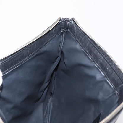 Saint Laurent Beach Zip Canvas, Khaki, Canvas, Clutch