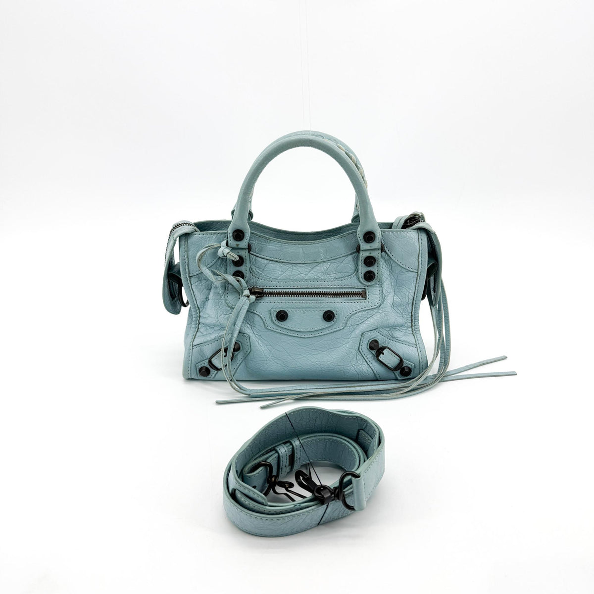 Balenciaga City Leather, Blue, Other, Handbag