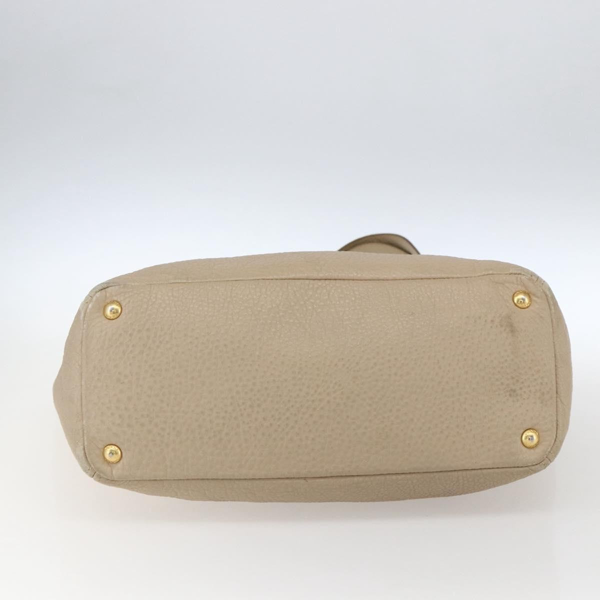Prada Side Pocket Convertible Vitello Daino, Beige, Leather, Tote Bag