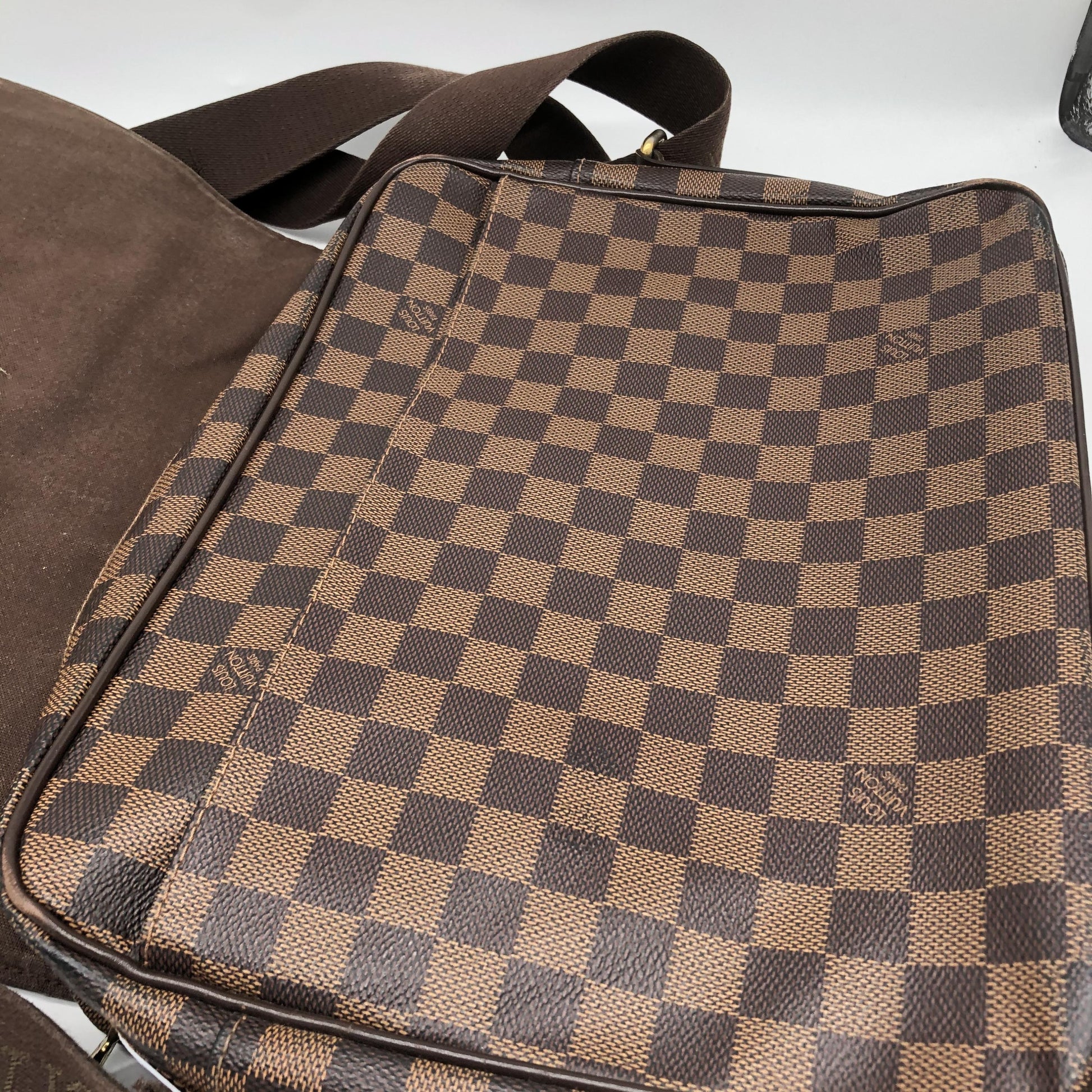 Louis Vuitton Shelton Messenger Damier Ebene, Brown, Canvas, Shoulder Bag