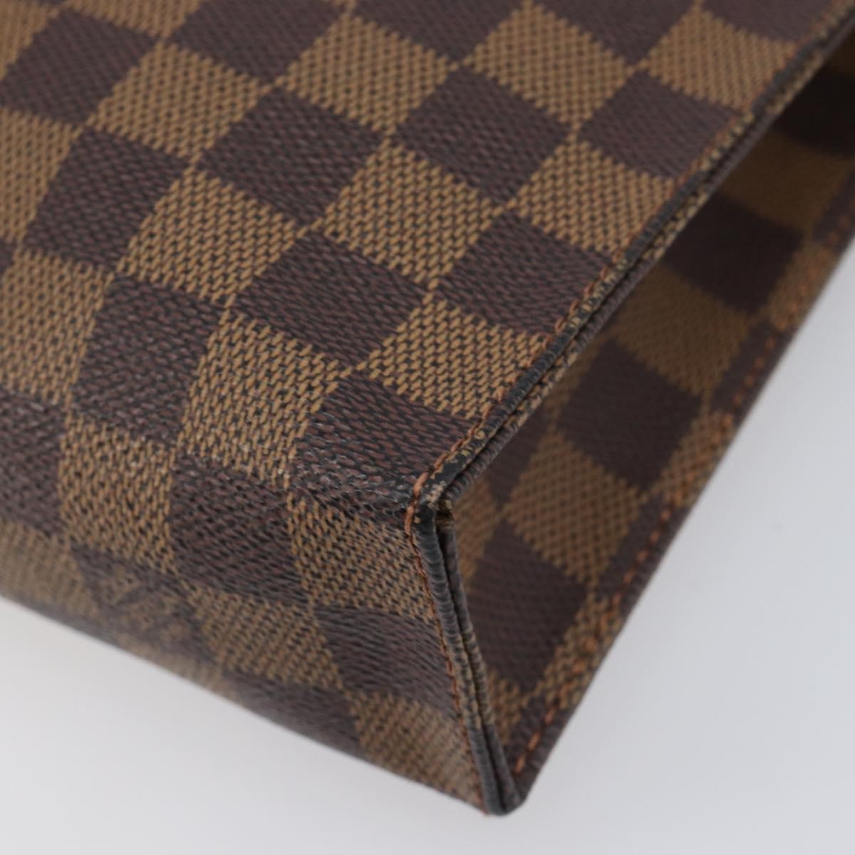 Louis Vuitton Toiletry Pouch Damier, Brown, Canvas, Clutch