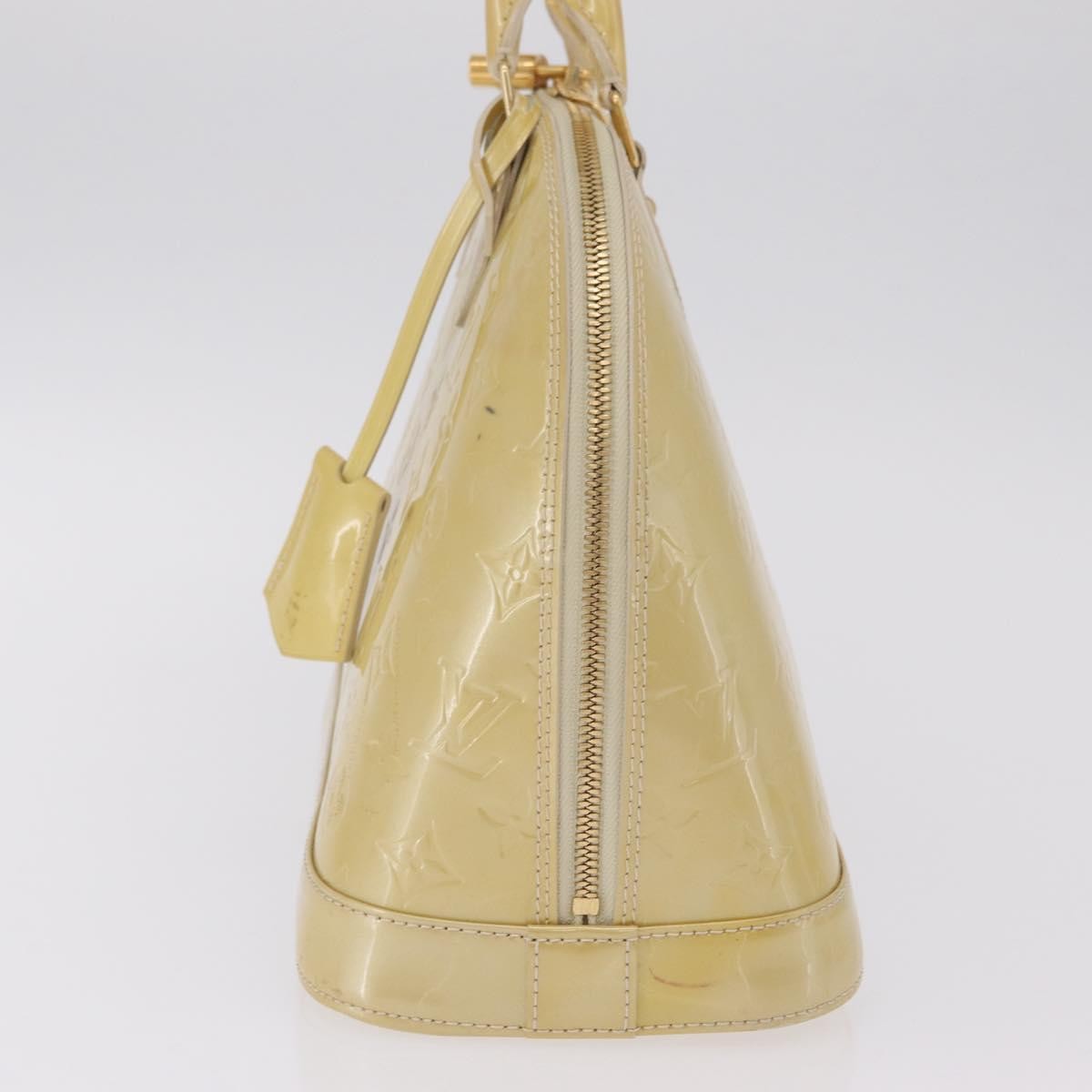 Louis Vuitton Alma Monogram Vernis, Beige, Patent Leather, Handbag