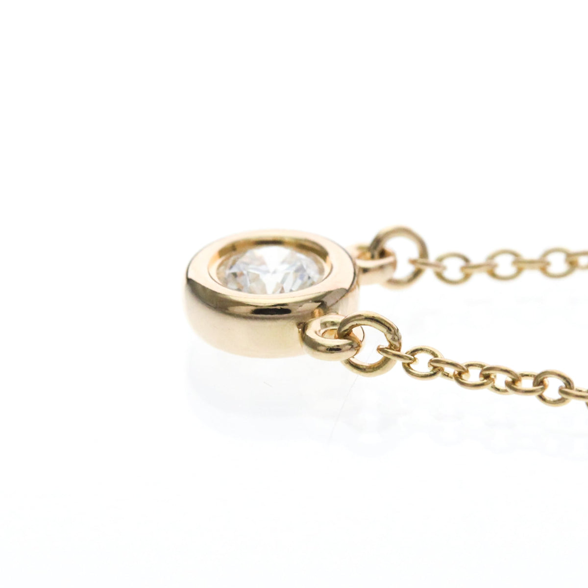 Tiffany & Co. Elsa Peretti Diamonds By The Yard Pendant 18K Rose Gold with Pear-Shaped Diamond, Gold, Pink Gold, Necklace