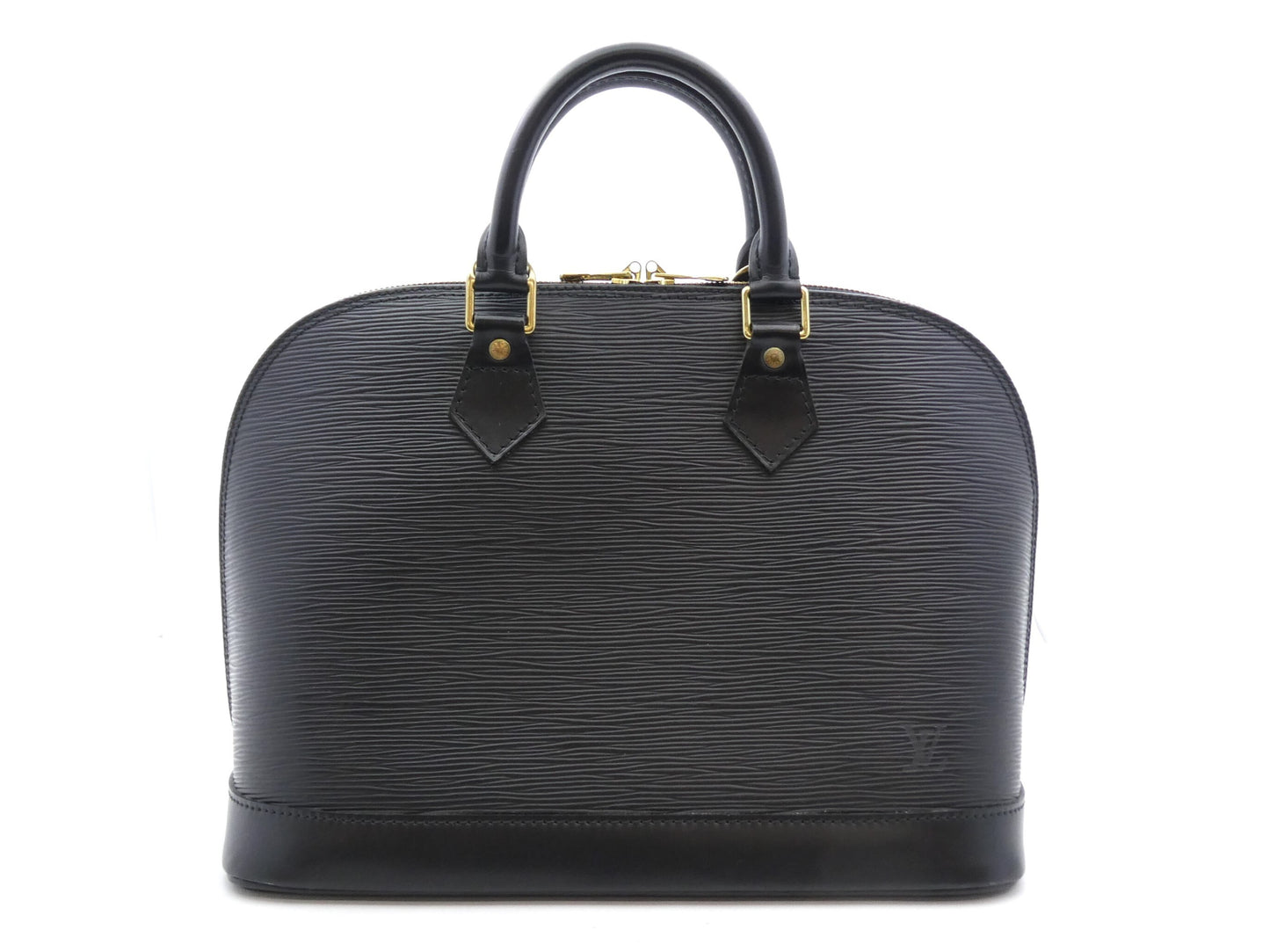 Louis Vuitton Alma Handbag Epi Leather, Black, Leather, Handbag