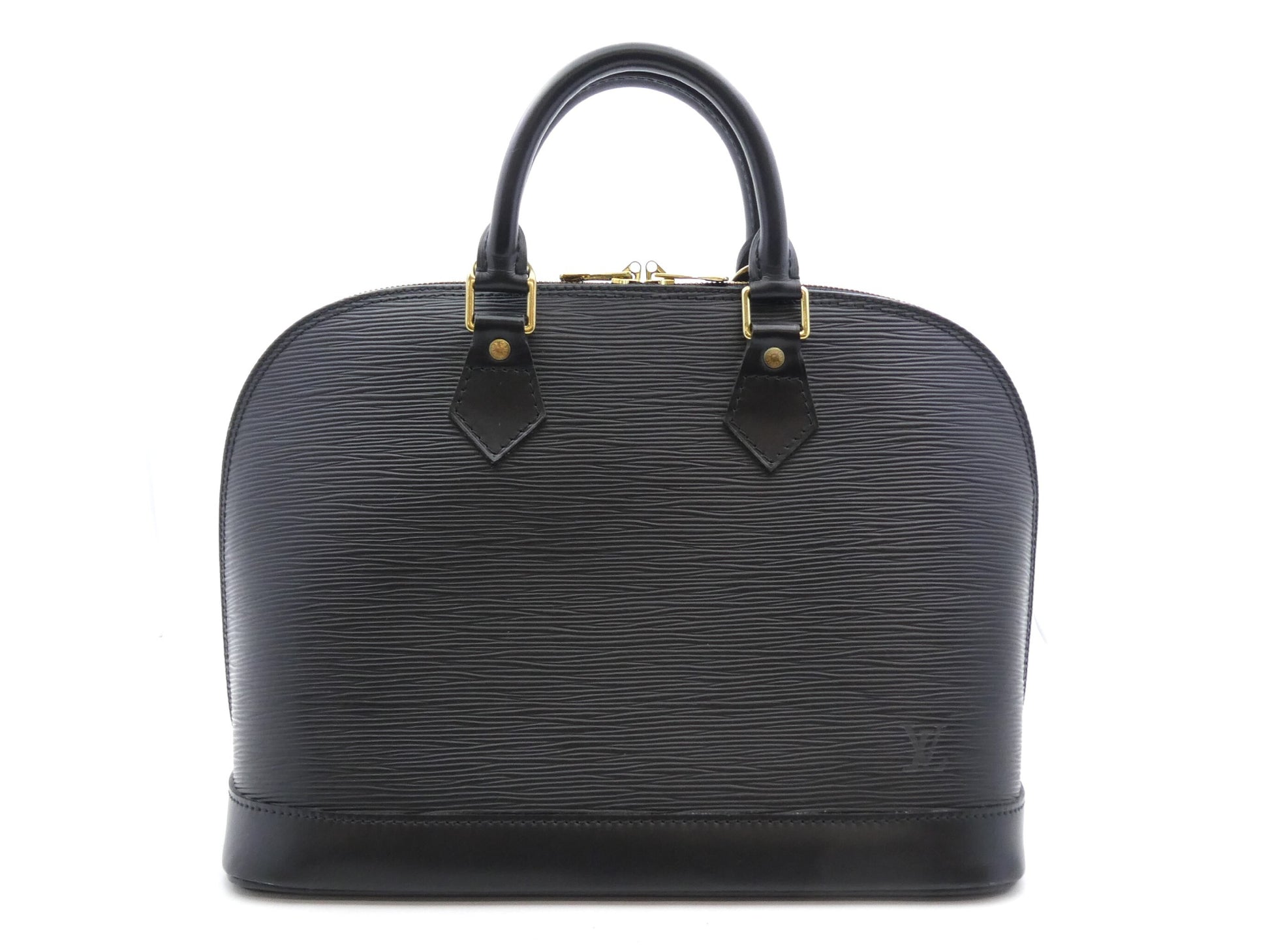 Louis Vuitton Alma Handbag Epi Leather, Black, Leather, Handbag