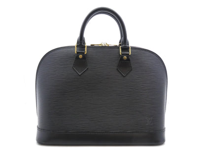 Louis Vuitton Alma Handbag Epi Leather, Black, Leather, Handbag